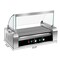 Stainless Steel 18-Hot Dog Roller Grill with Glass Hood & Tray
